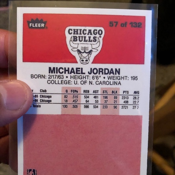 Michael Jordan rookie card #57 (RP) - Picture 2 of 3